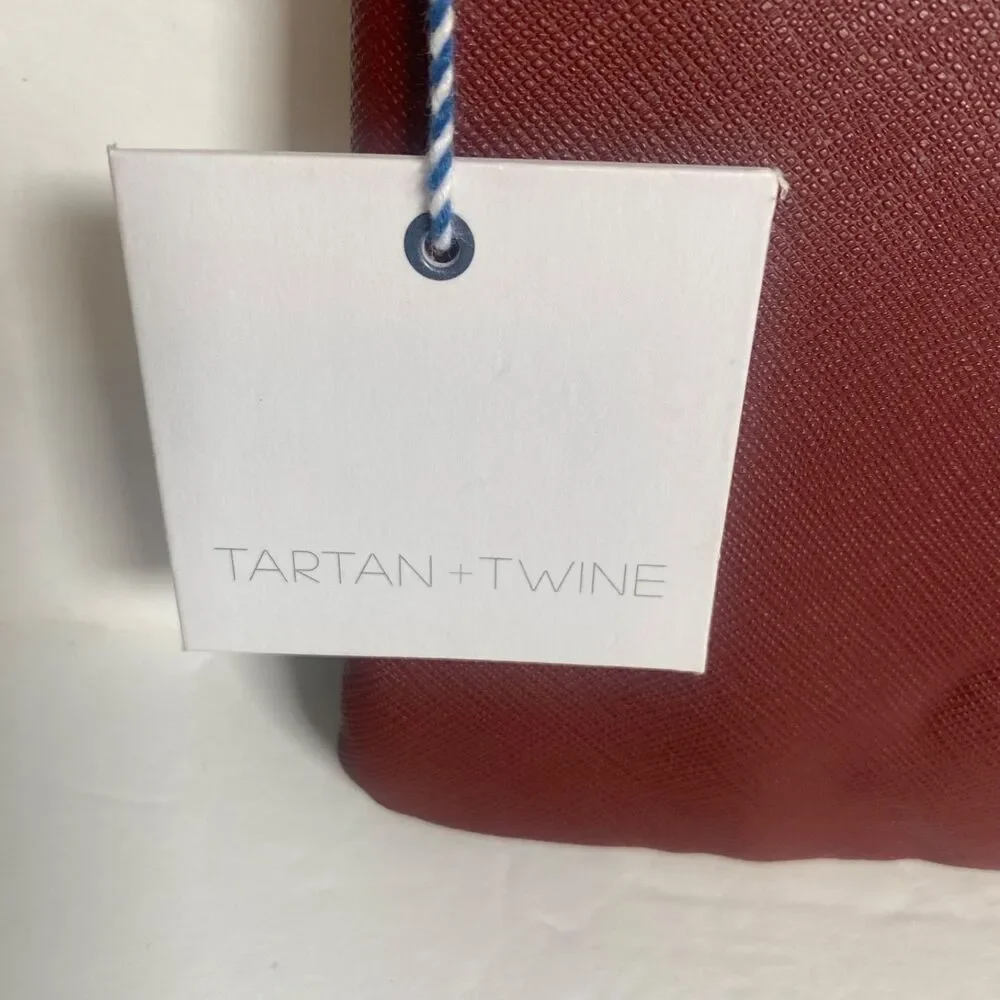Tartan + Twine Rust Cosmetic Makeup Bag NWT 9.5